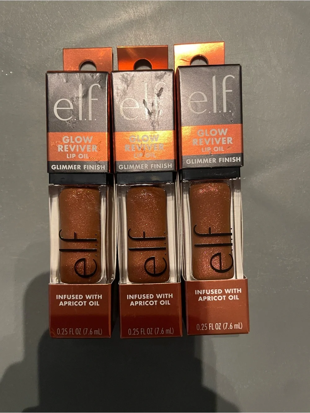 3 E. L.f. Cosmetics Glow Reviver Lip Oil Glimmer Chocoluxe 0.25 fl oz New
